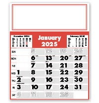 Extra Large Bold Figure Calendar