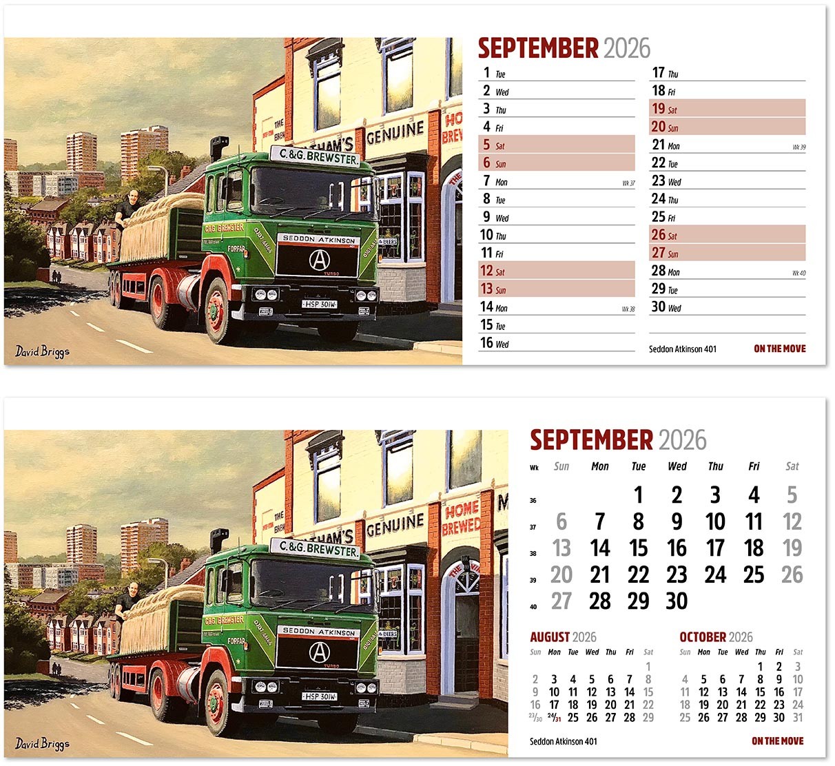 On the Move Desk Calendar