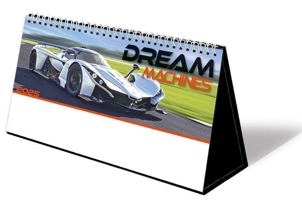 Dream Machines Premium Lined Easel Desk Calendar