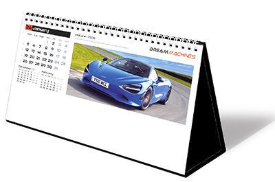 Dream Machines Premium Lined Easel Desk Calendar