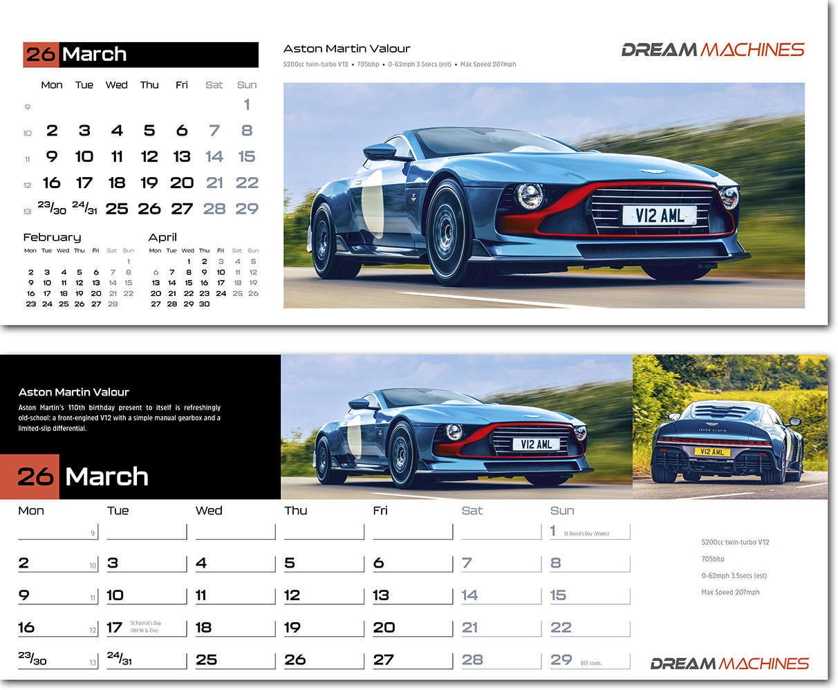 Dream Machines Task Station Desk Calendar