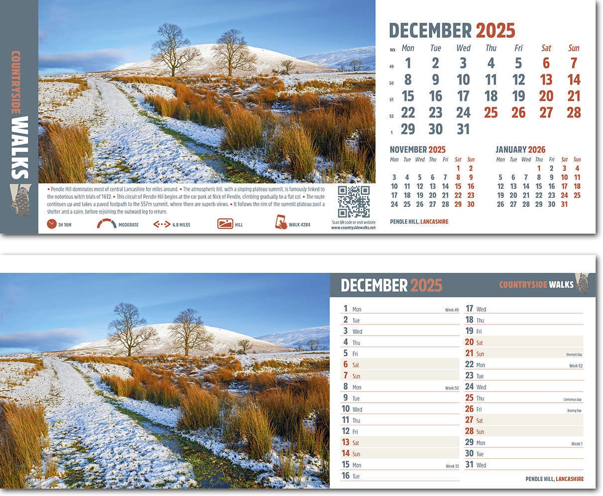 Countryside Walks Note Station Desk Calendar