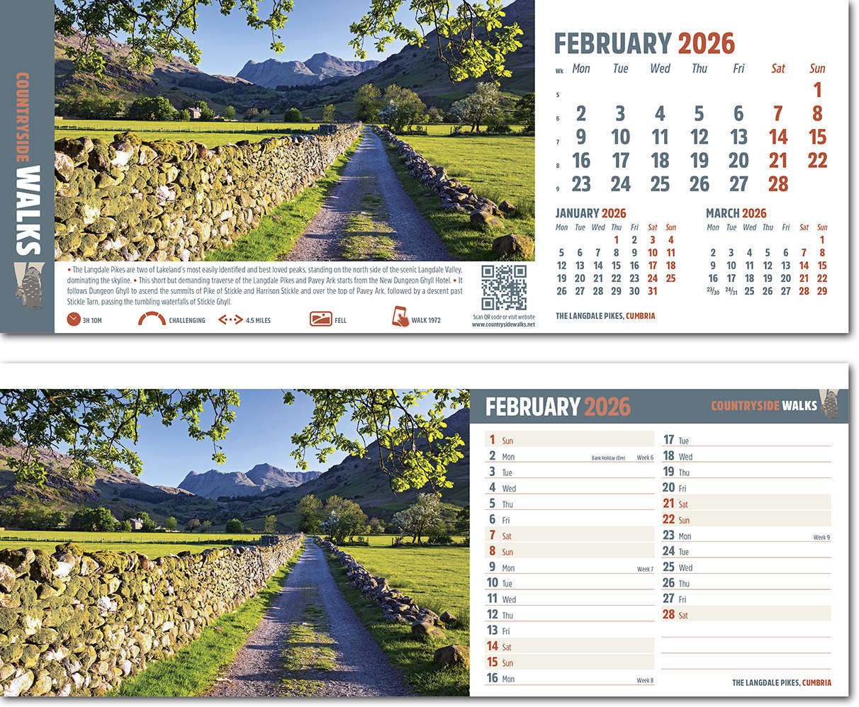 Countryside Walks Note Station Desk Calendar