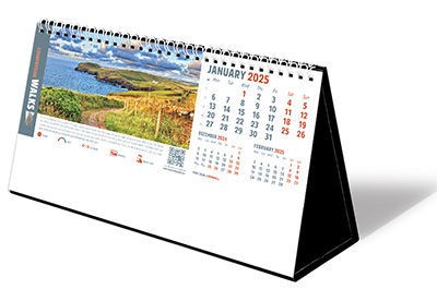 Countryside Walks Premium Lined Easel Desk Calendar