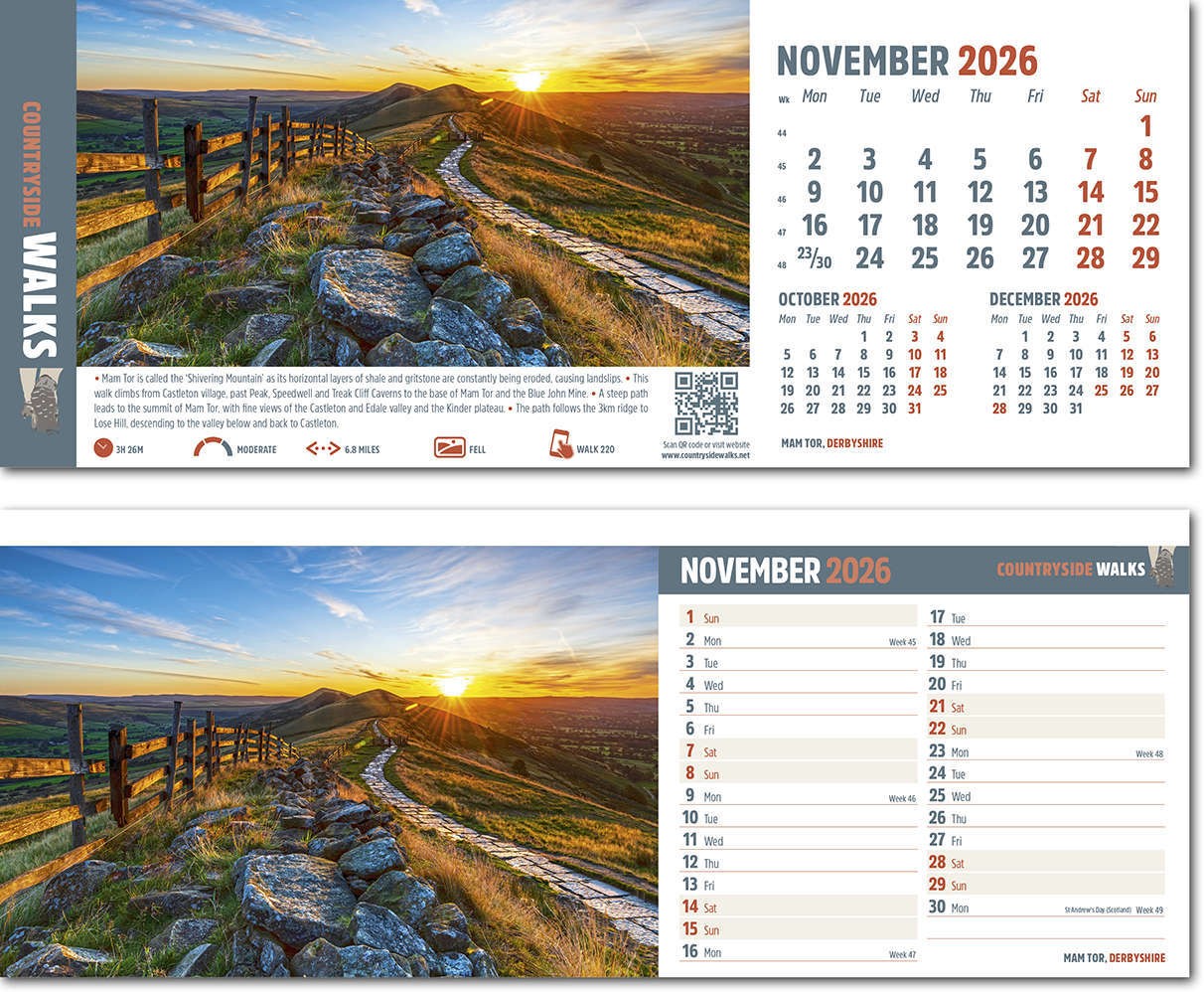 Countryside Walks Desk Calendar