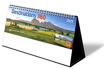 Destinations360 Premium Lined Easel Desk Calendar