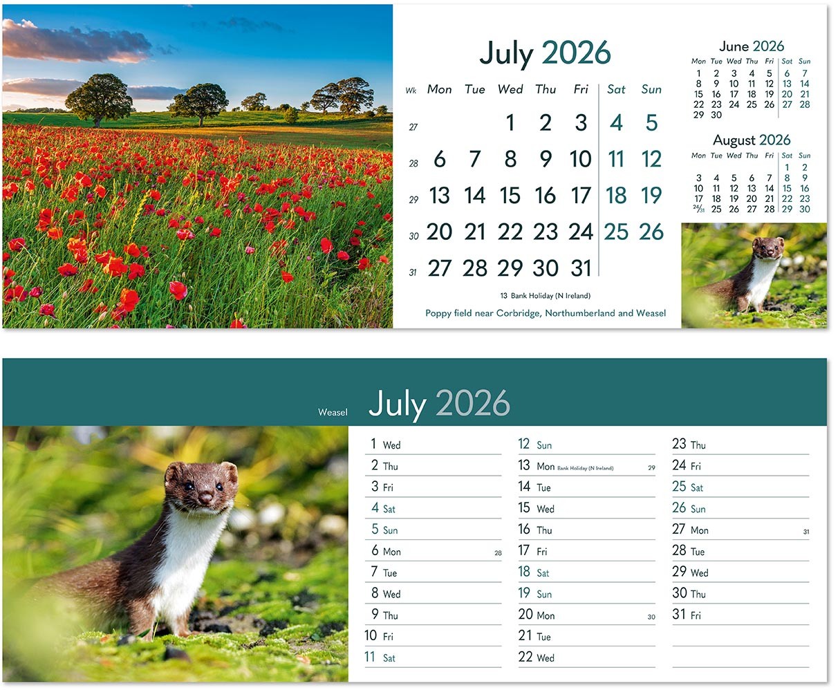 Rural Britain Desk Calendar