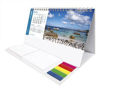 Deep Blue Note Station Desk Calendar