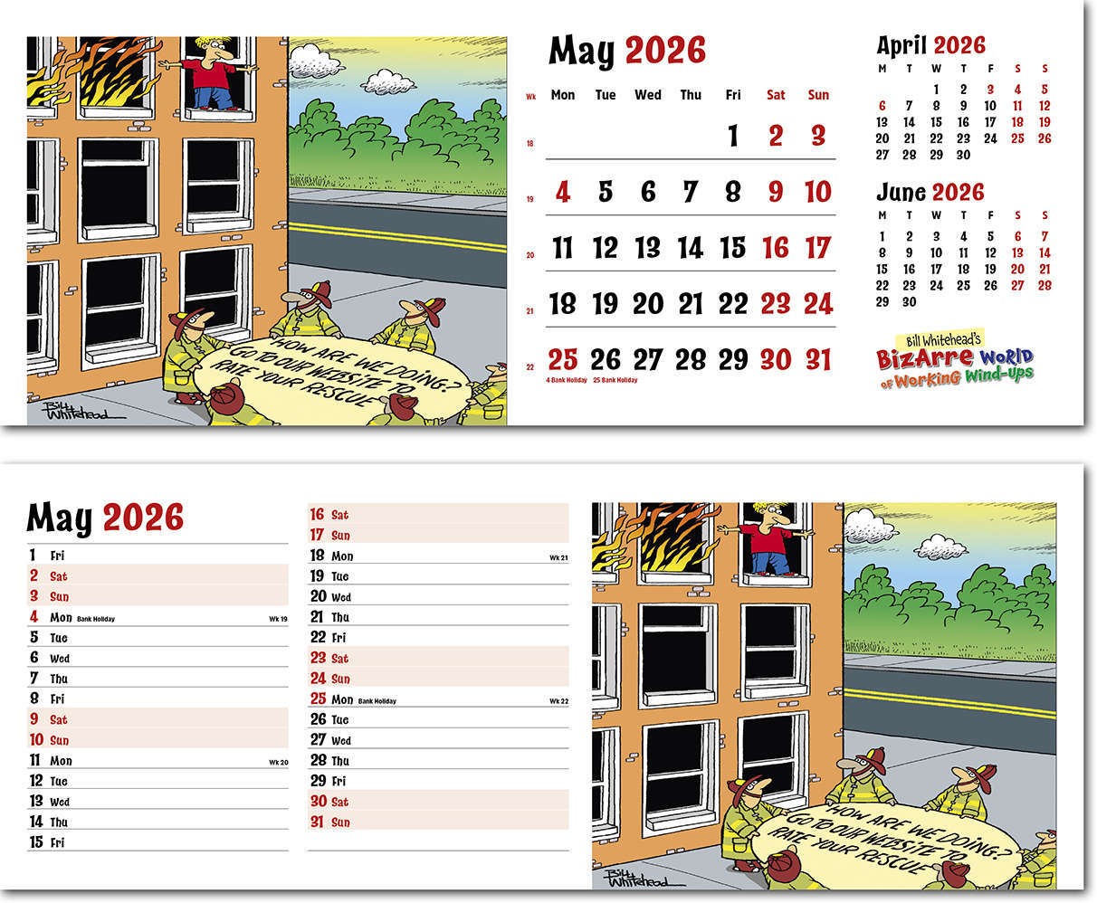 Bizarre World of Working Wind Ups Desk Calendar