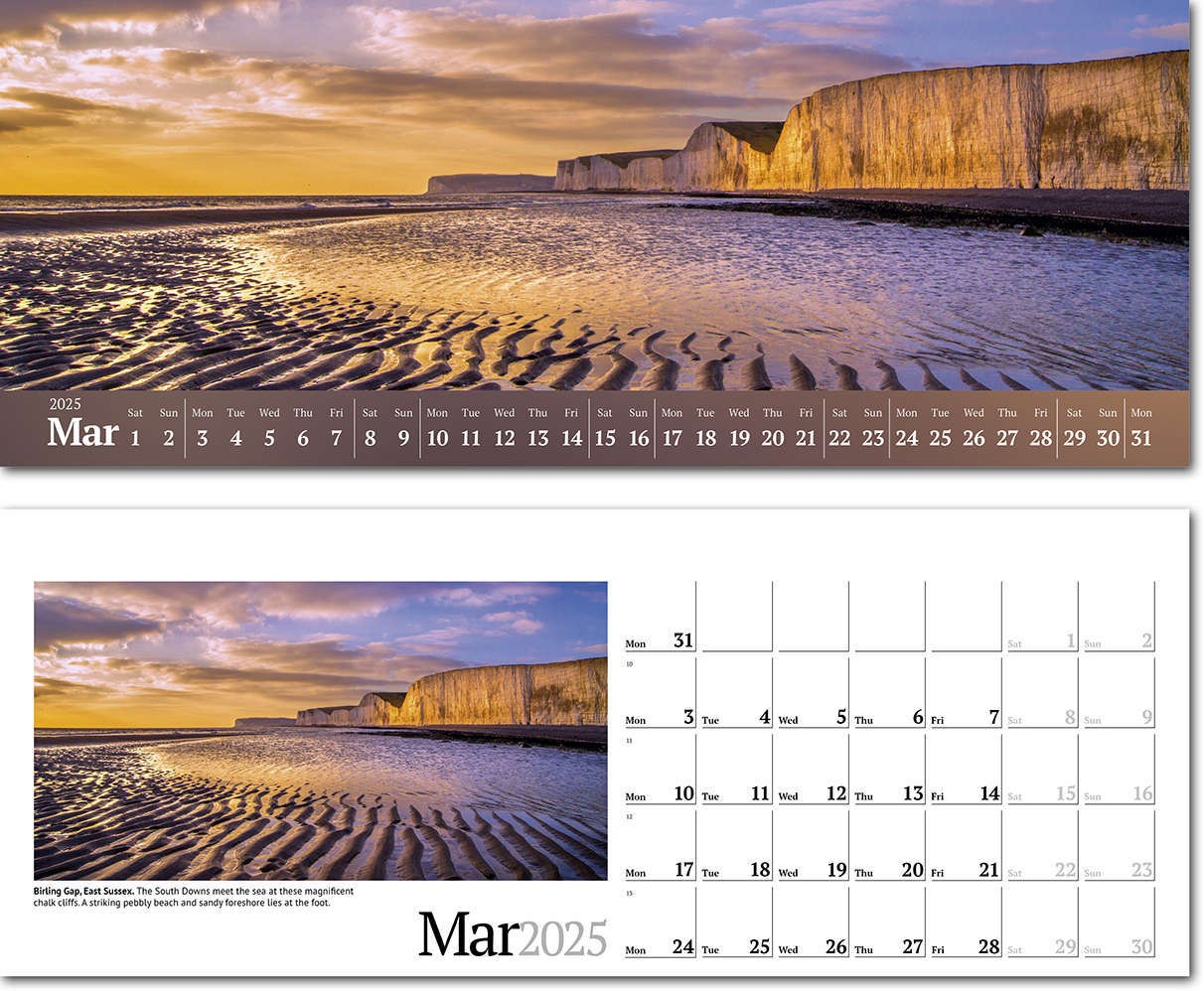 Wild Britain Premium Lined Easel Desk Calendar