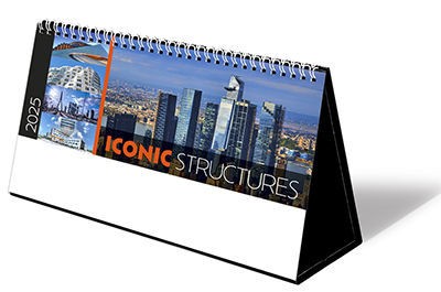 Iconic Structures Premium Lined Easel Desk Calendar