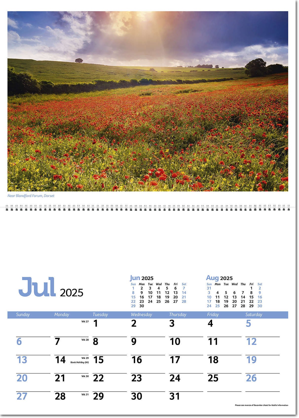 Beautiful Britain Postage Saver Calendar