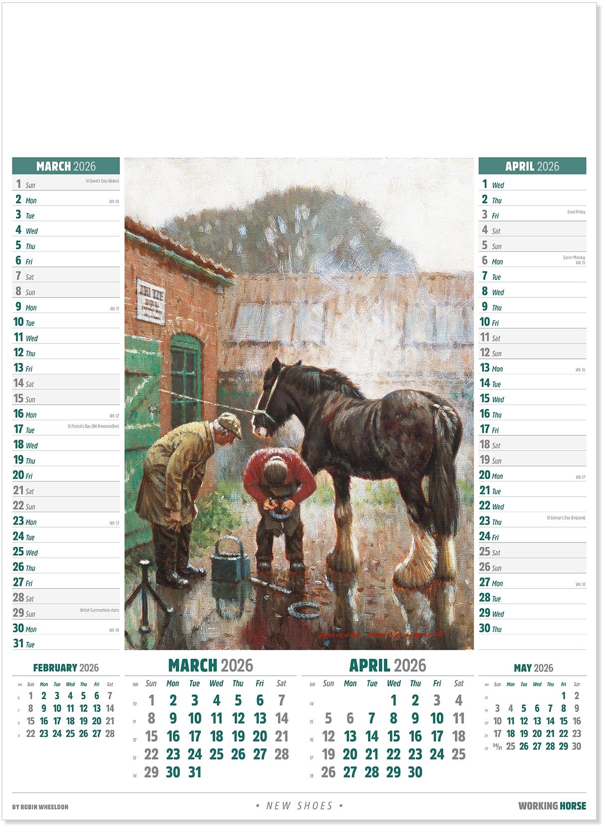 Working Horse Calendar