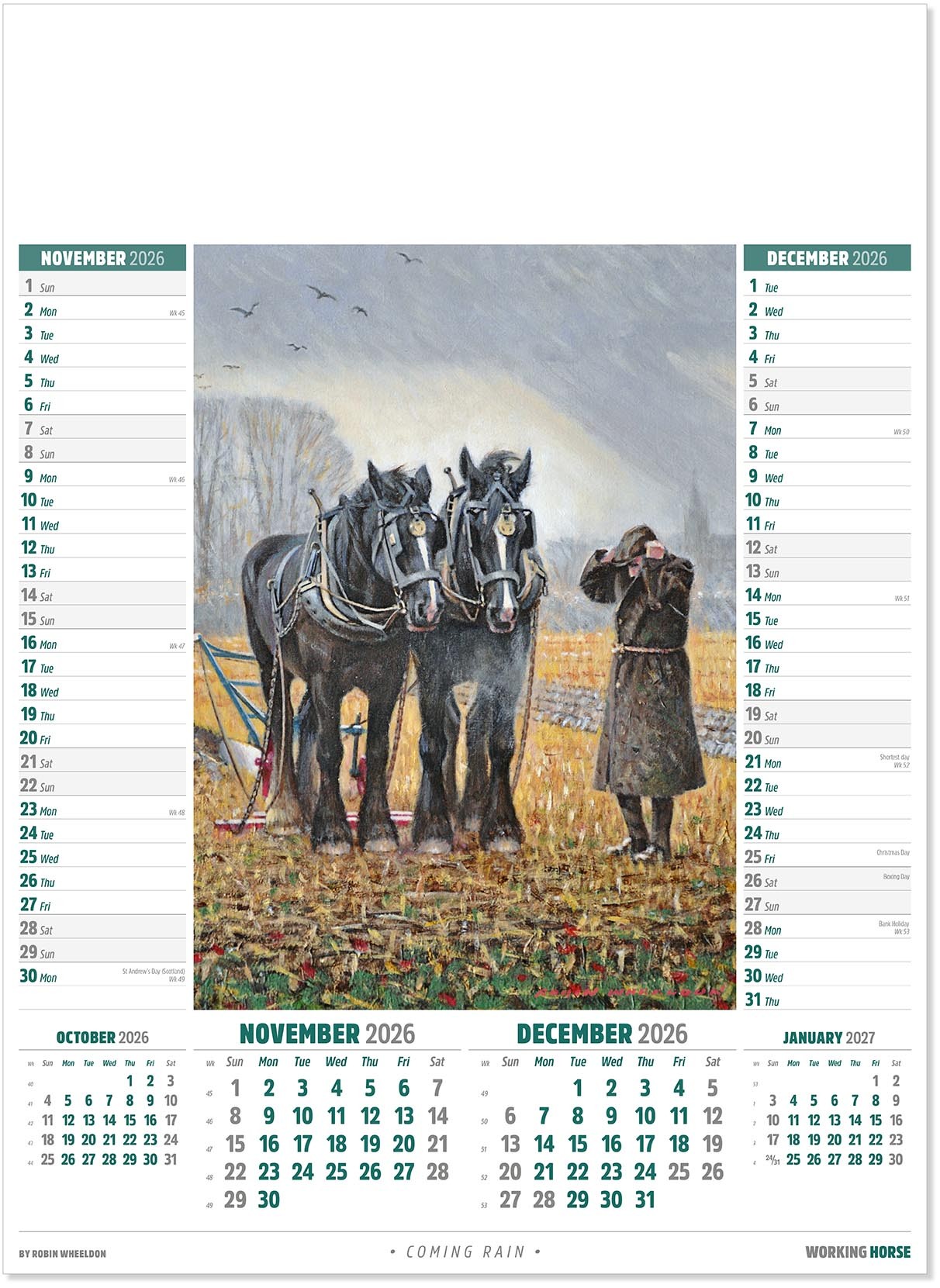 Working Horse Calendar