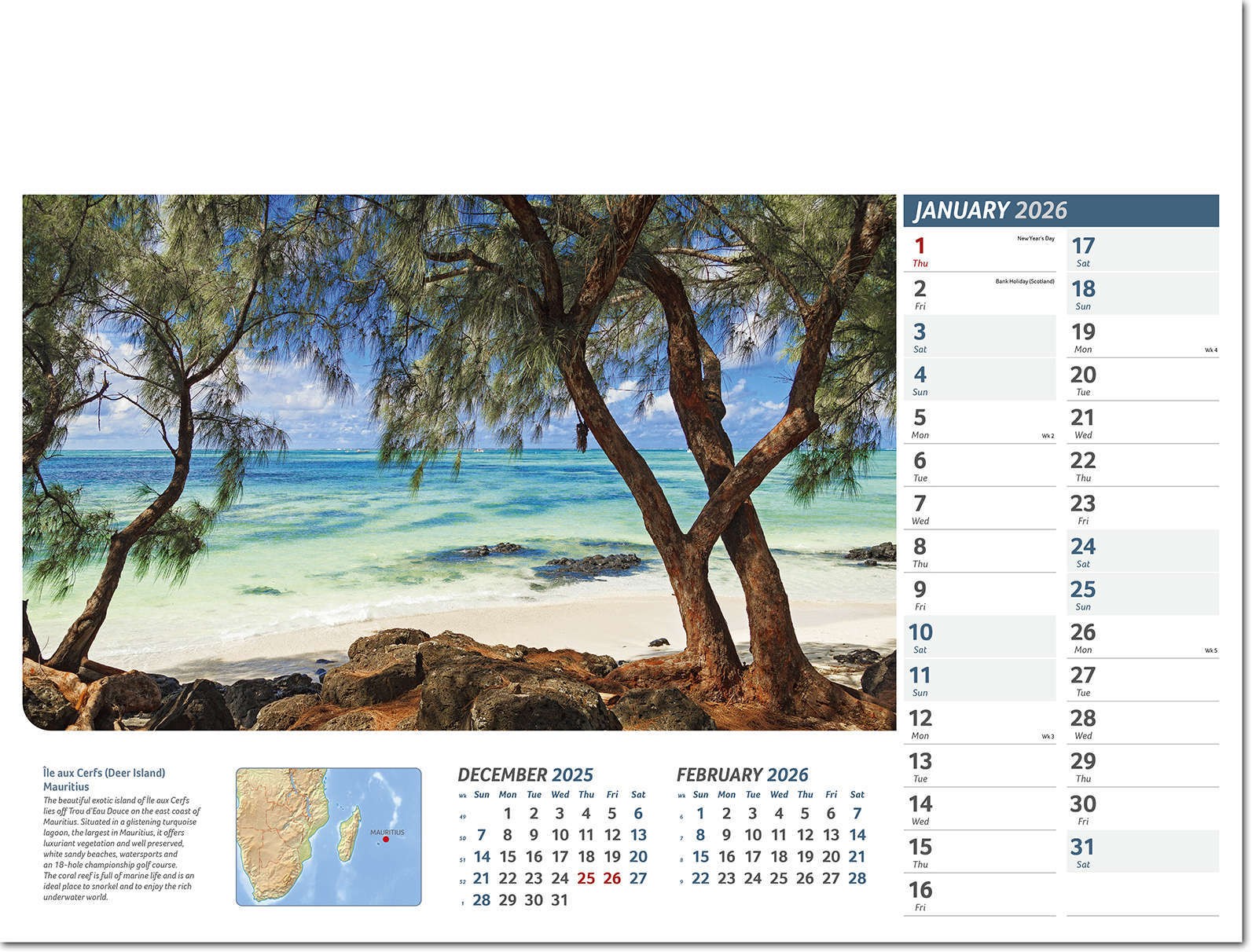 Destinations Wall Calendar