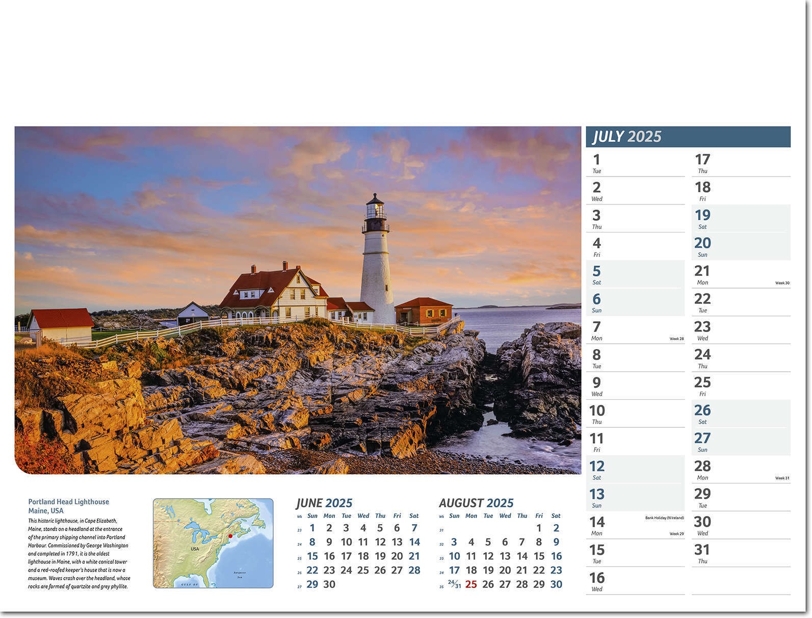 Destinations Wall Calendar