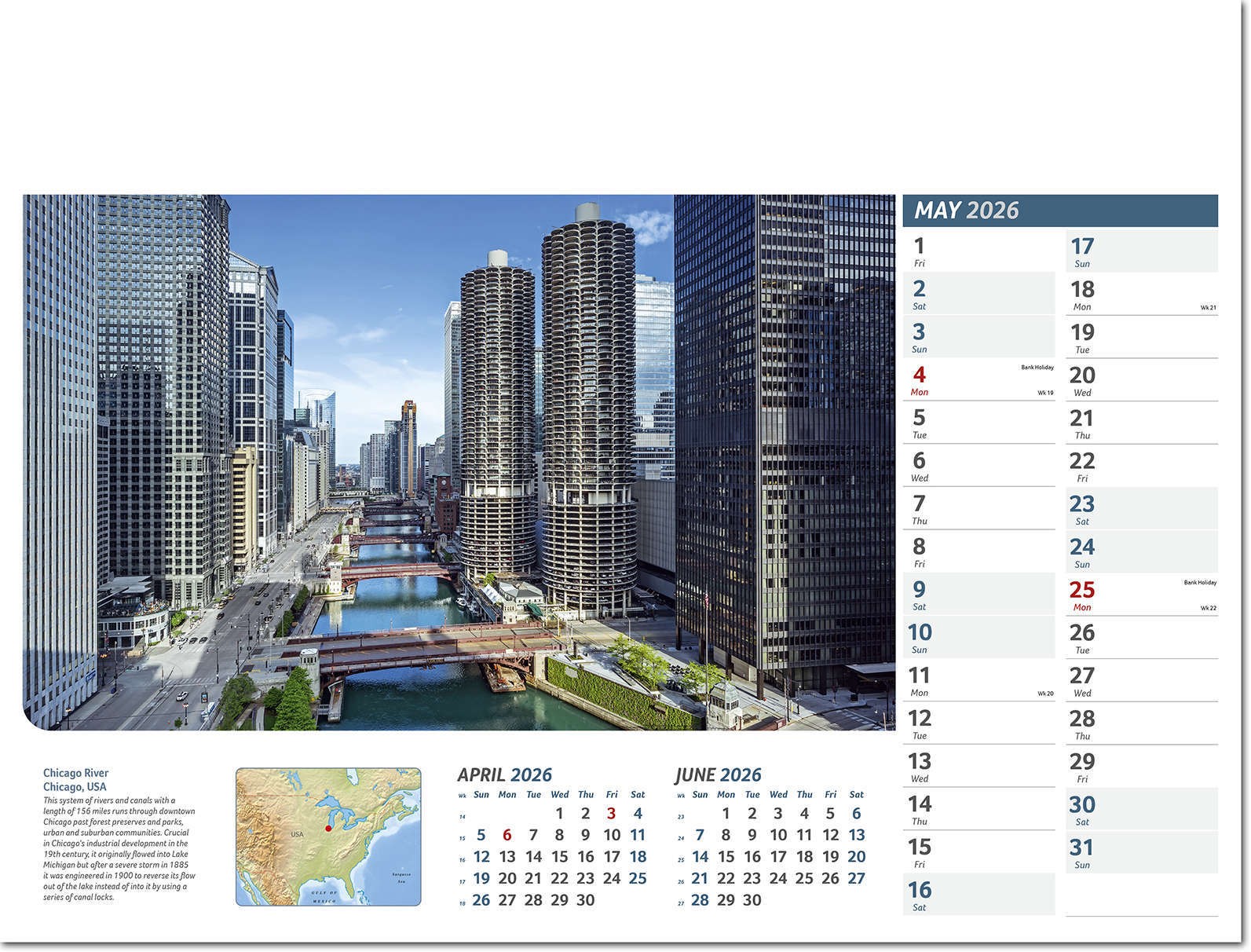 Destinations Wall Calendar