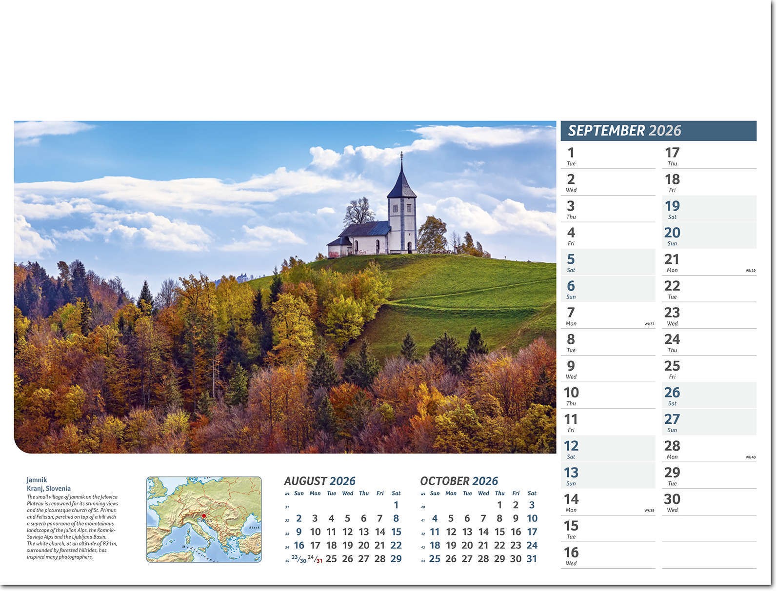 Destinations Wall Calendar