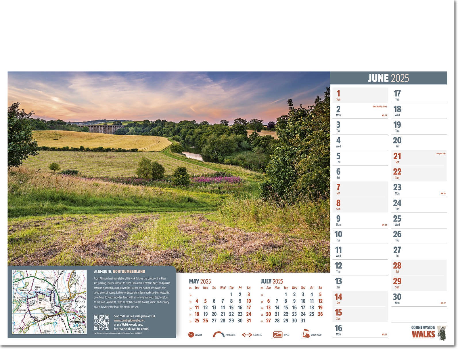 Countryside Walks Wall Calendar