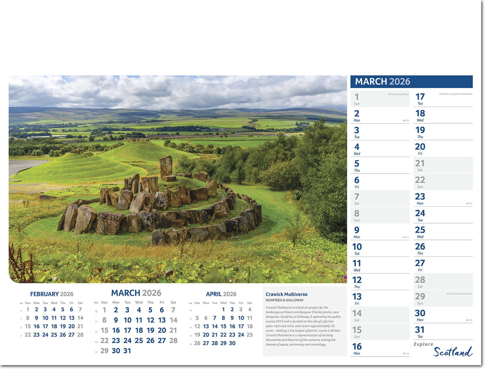 Explore Scotland Calendar