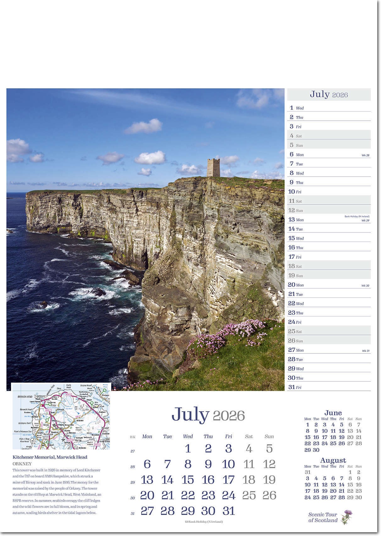 Scenic Tour of Scotland Calendar