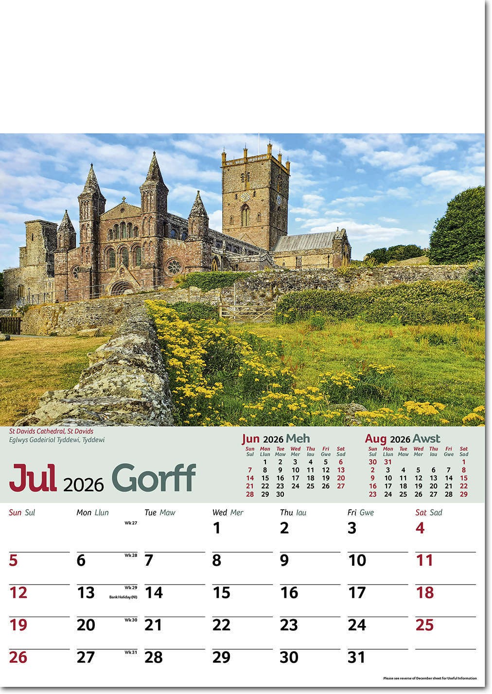 Tour of Wales Calendar