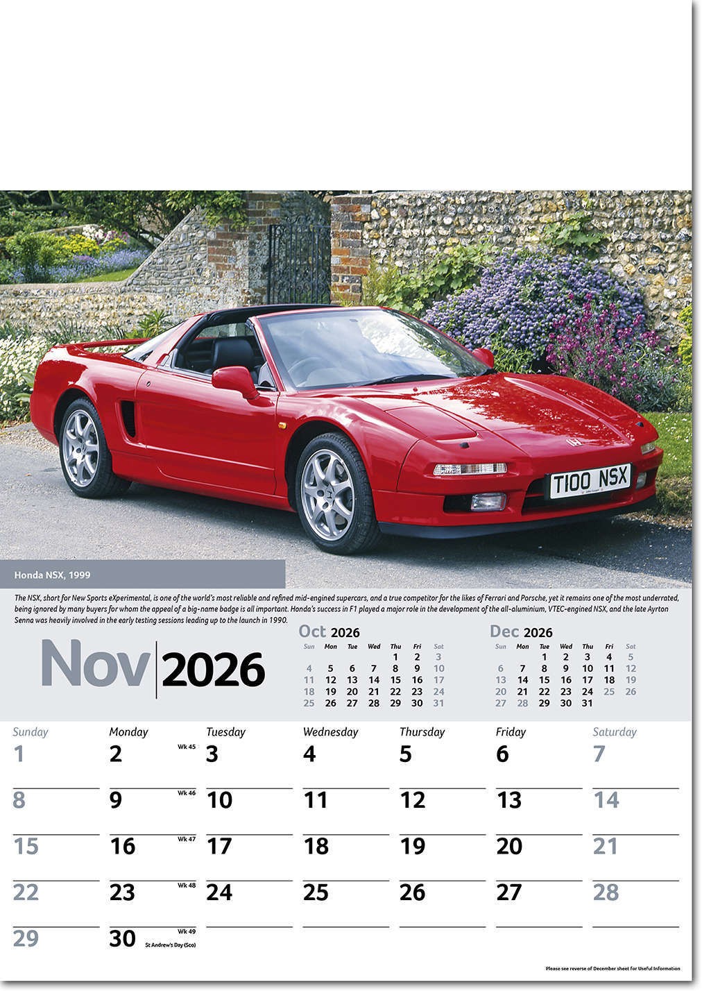 Collectors Cars Calendar